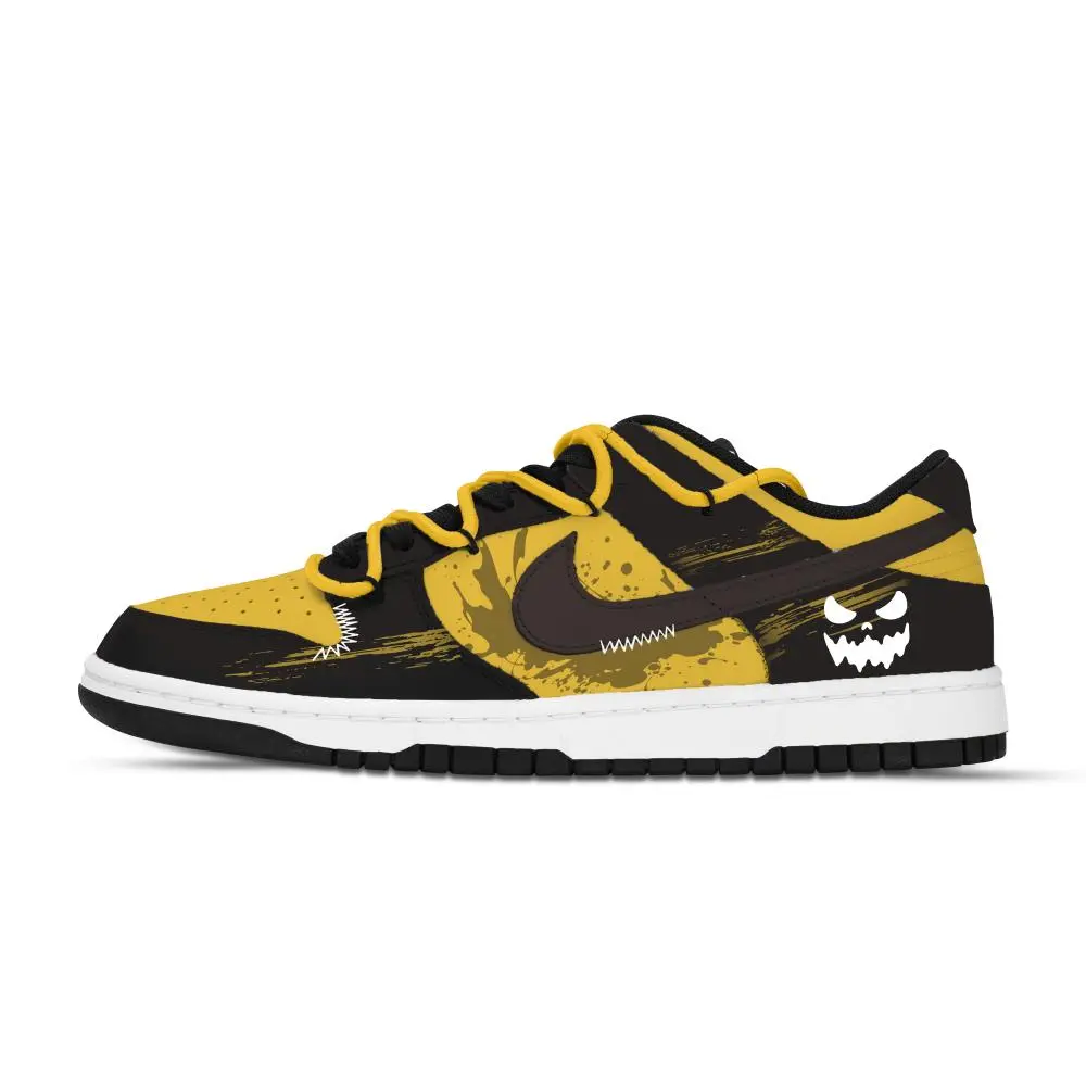 Nike Dunk Curved Phantom Slip Resistant Abrasion Resistant Low top Skateboard Shoes Unisex Yellow Brown White