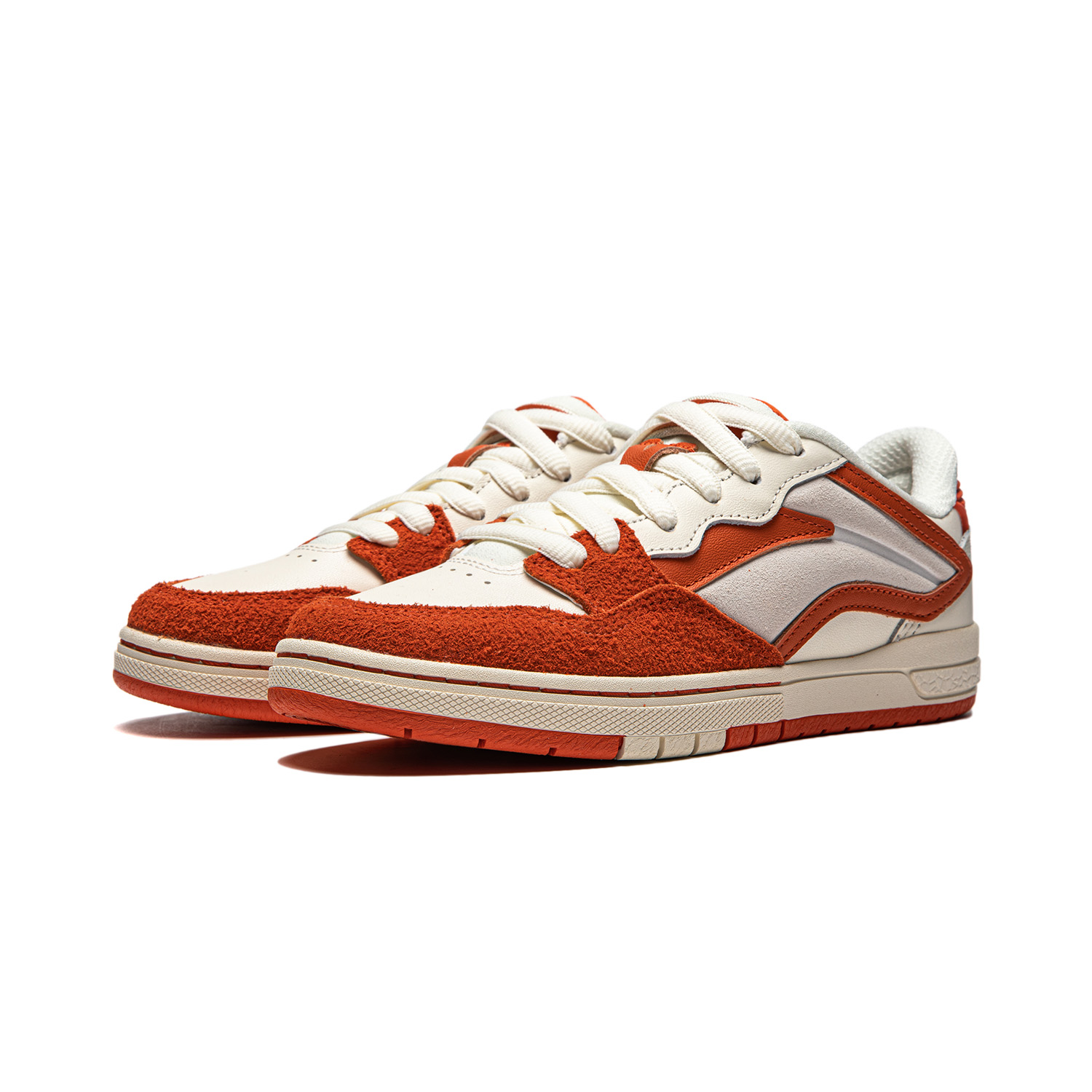 LiNing Wave Pro S Wear-Resistant Low-Top Skateboard Shoes Women's Beige White Orange купить в интернет-магазине Yoocart с быстрой доставкой по России.
