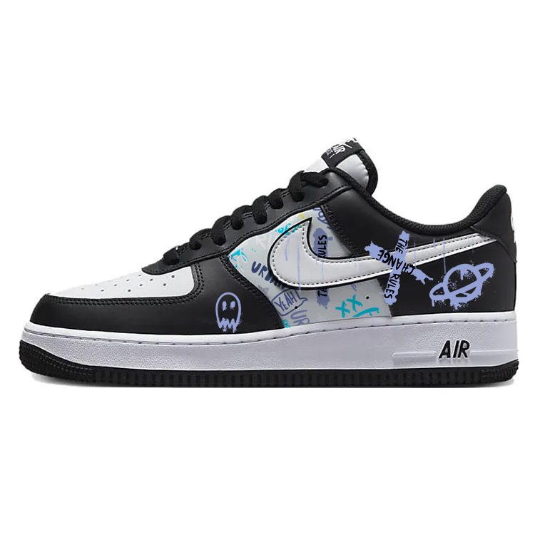 Nike Air Force 1 Anti-Slip And Wear-Resistant Lightweight Low-Top Skateboard Shoes Unisex Black White