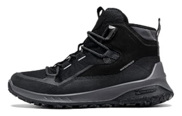 Ecco Otto Series Cushioning Breathable High Top Casual Shoes Men's Black