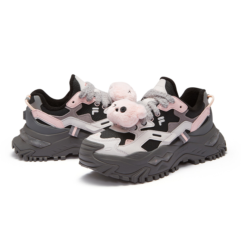 FILA FUSION BIANCO Hard Candy Low Top Casual Shoes Women's Black Pink Purple