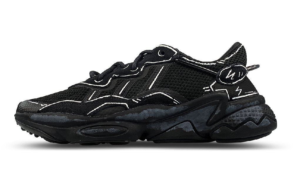 Adidas Originals Ozweego Low-Top Chunky Sneakers Unisex Black White