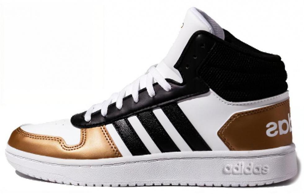 Adidas Neo Hoops 2.0 Mid 'Black White Gold' Women's