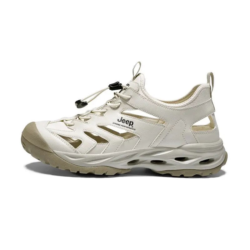 Jeep River Trekking Shoes Unisex Ecru
