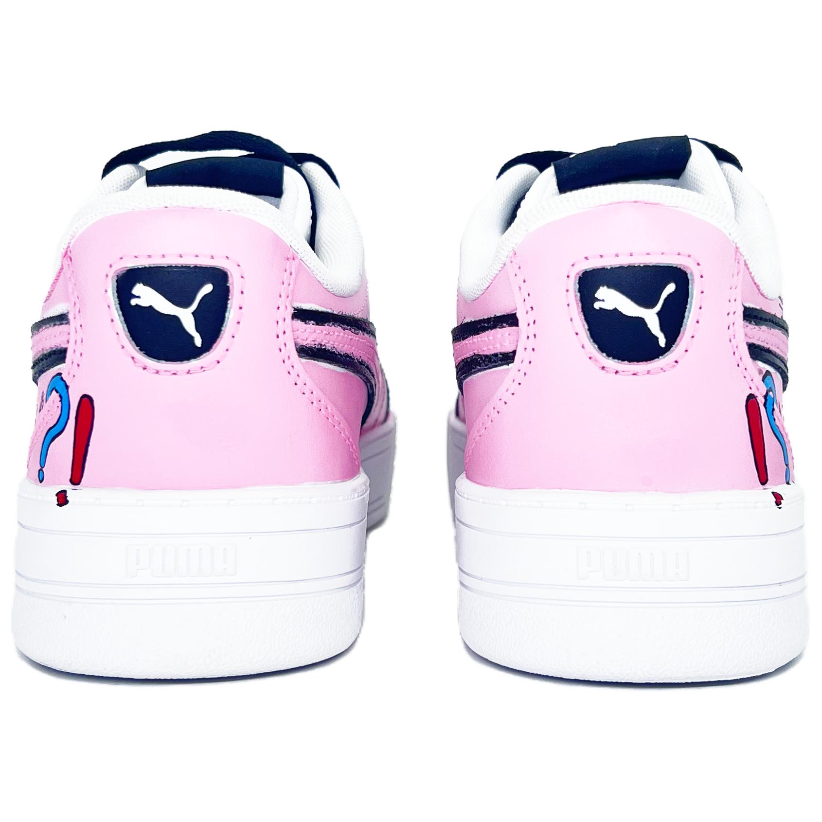 PUMA Skye Abrasion Resistant Height Increasing Low Top Skateboard Shoes Women's White Pink купить в интернет-магазине Yoocart с быстрой доставкой по России.