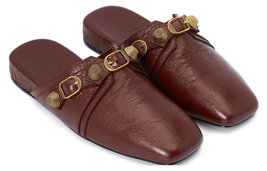 Balenciaga Cargole Stud Embellished Slippers Women's