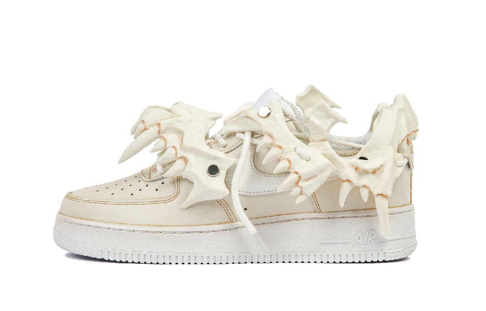 Nike Air Force 1 Coverage Wear-Resistant Low-Top Skateboard Shoes Women's Ecru