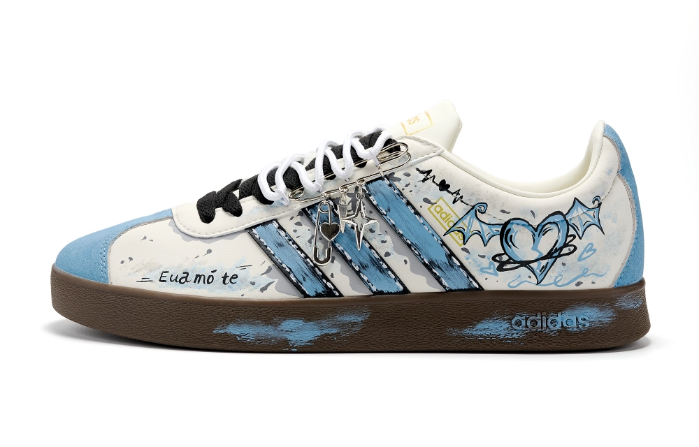 Adidas Vl Court Classic Abrasion Resistant Low top Skateboard Shoes Unisex White