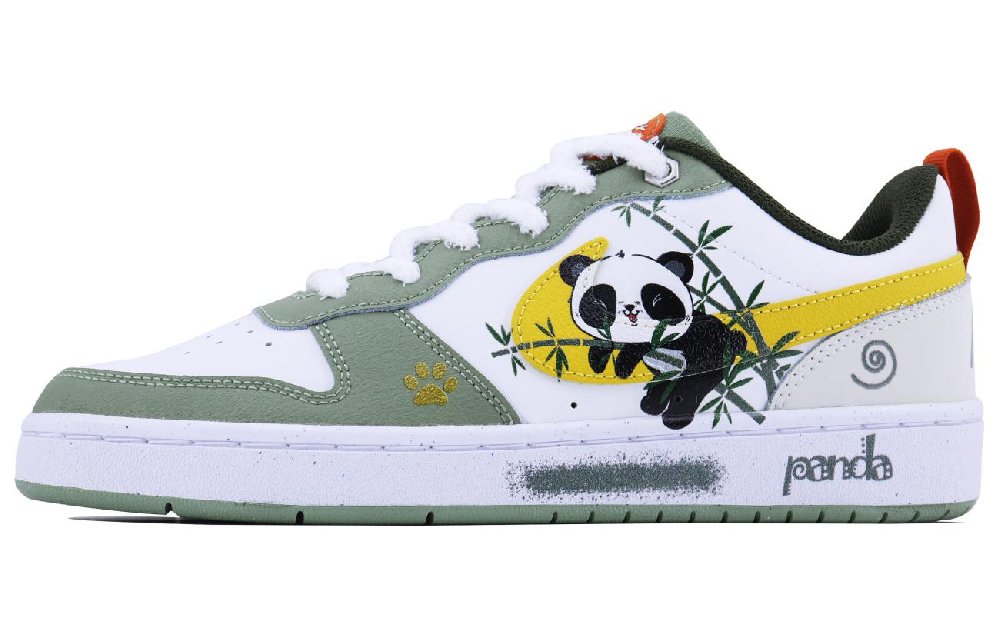 Nike Court Borough Bear With A Plan SDS Low-Top Skateboard Shoes Unisex Yellow Green