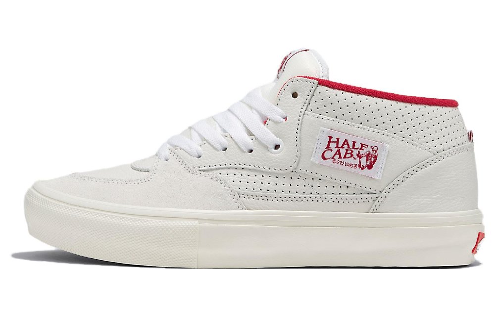 Vans Skate Half Cab Shoes 'White Red'