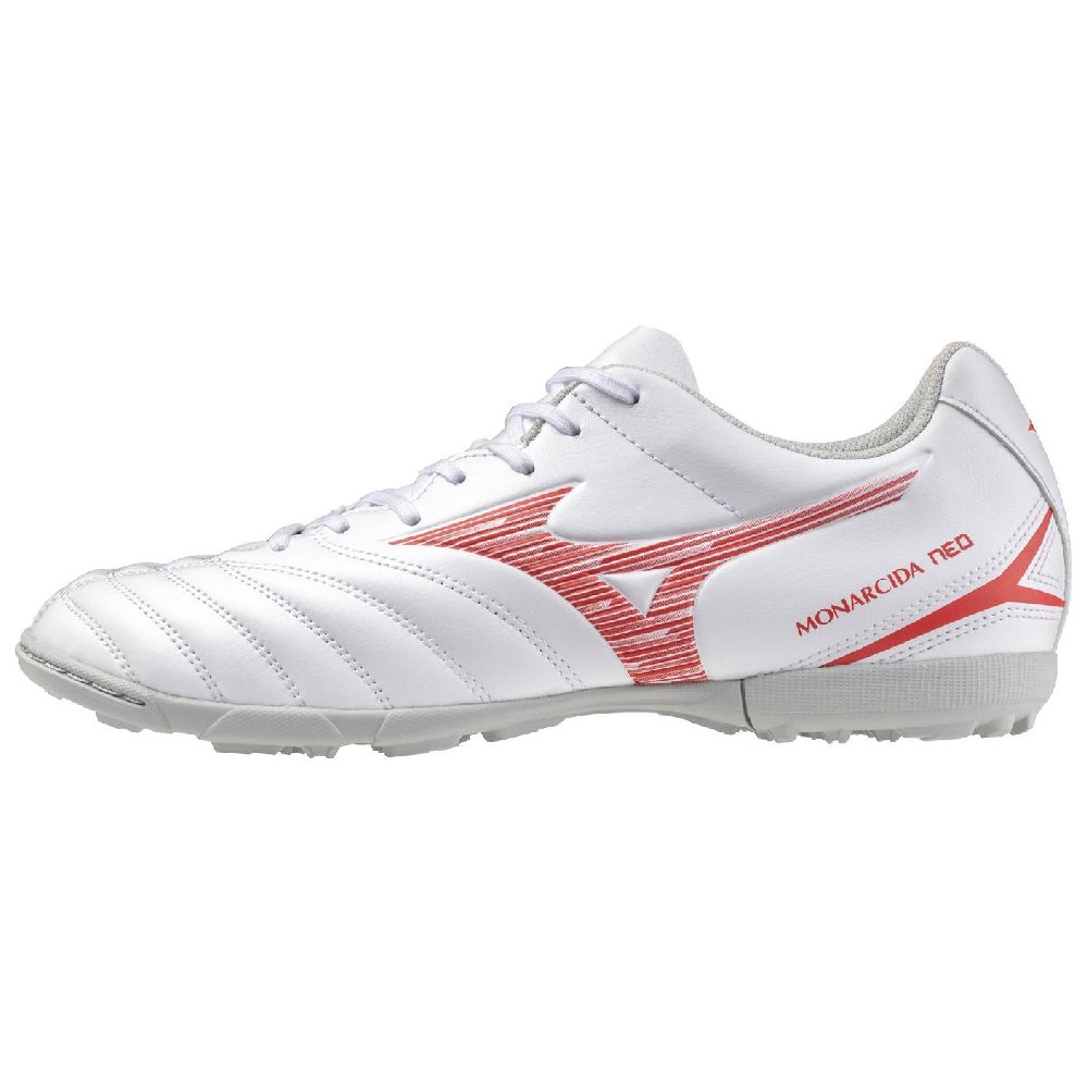 Mizuno Monarcida AG Rubber Short Studs Cushioning Wear-Resistant Soccer Shoes Unisex White Red