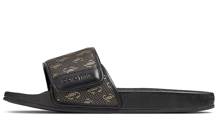 Jimmy Choo Quiet Slide Slippers Men's Black купить в интернет-магазине Yoocart с быстрой доставкой по России.