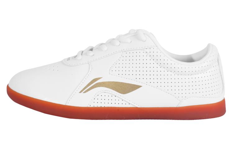 LiNing Cushioned Slip-Resistant Abrasion-Resistant Breathable Low-Top Training Shoes Unisex White