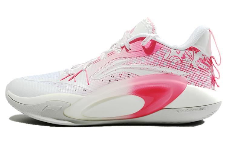 LiNing Cushioning Wear-Resistant Low-Top Basketball Shoes Men's Pink