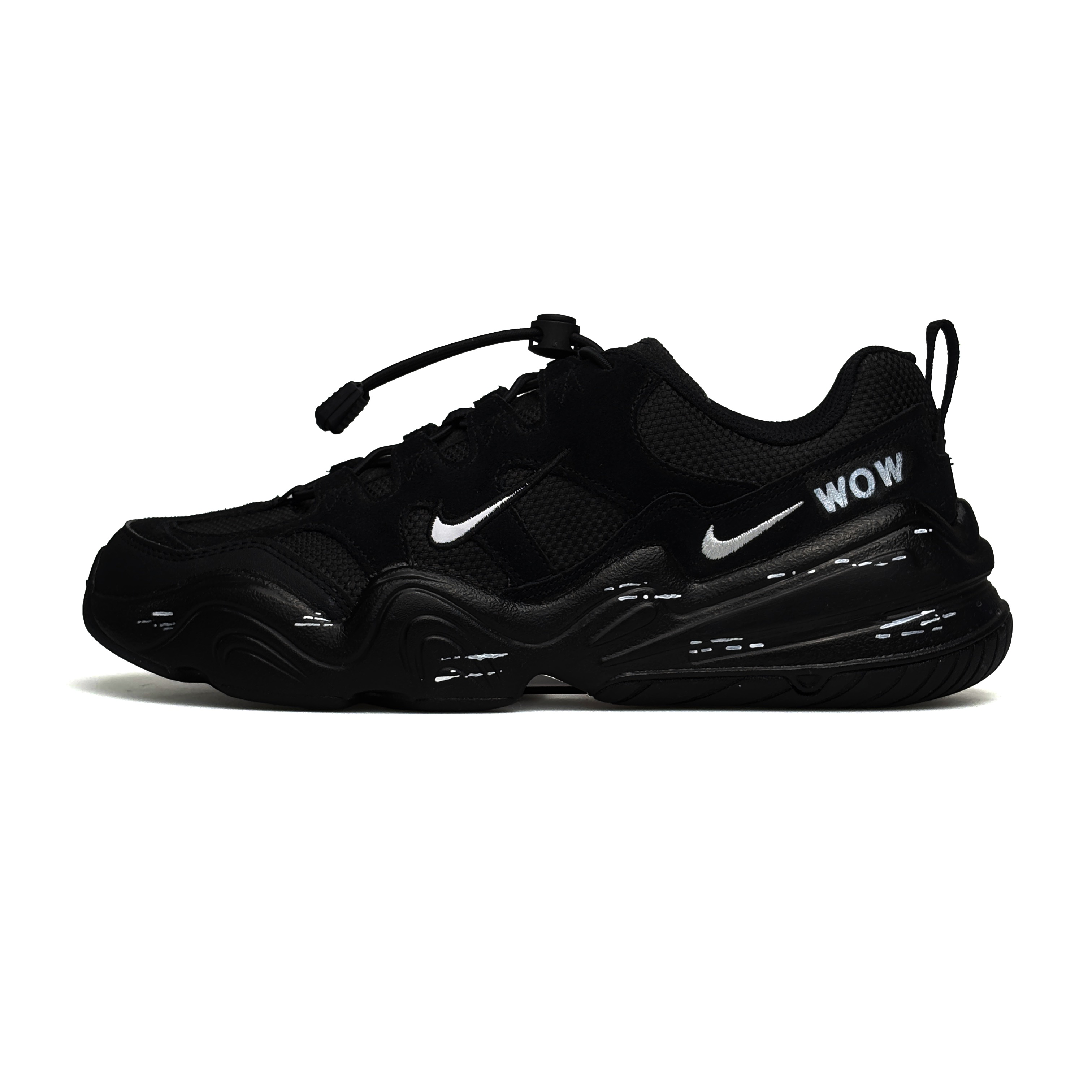 Nike Tech Hera Vassell Abrasion Resistant Low top Casual Shoes Unisex Black