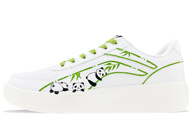 LiNing Low-Top Skateboard Shoes Men's White Green Black