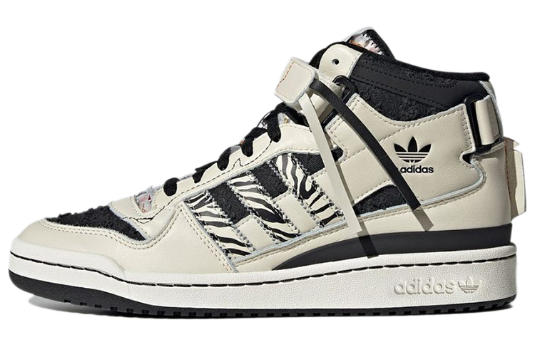 Adidas Originals Unisex Forum Mid Sneakers Creamy 'White Black'