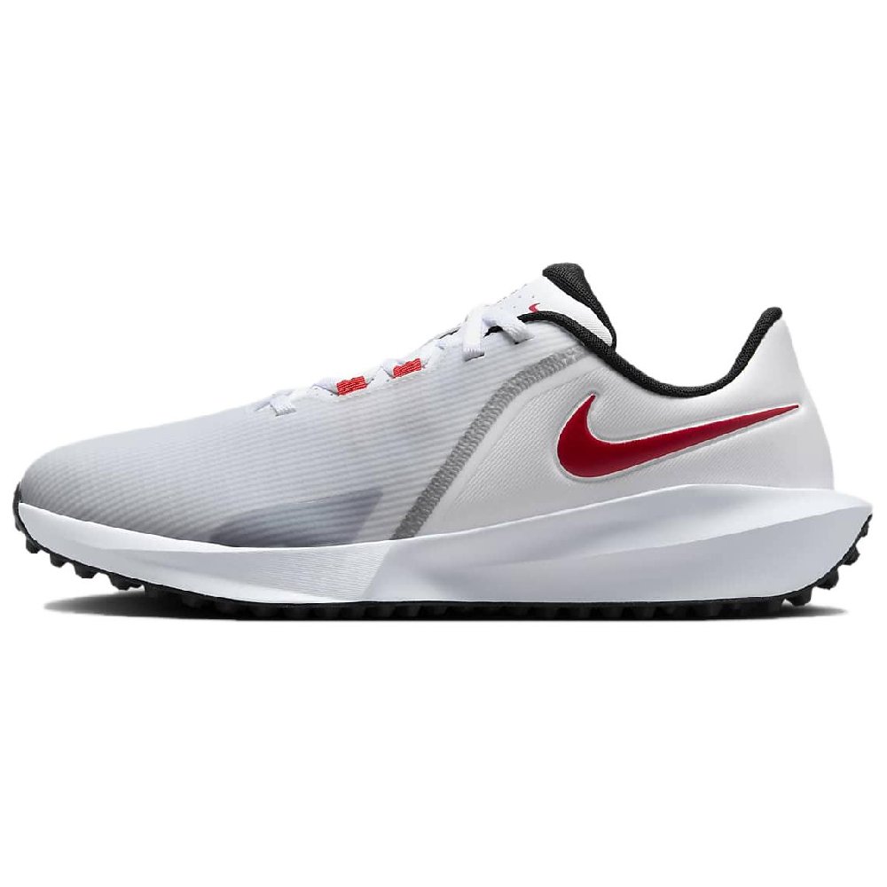 Nike Infinity G Abrasion Resistant Breathable Low Top Golf Shoes Unisex White Red