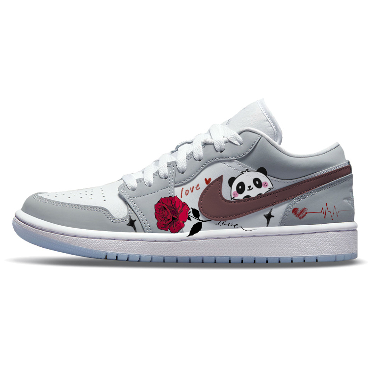 Jordan Air Jordan 1 Vintage Basketball Shoes Women's Low top Gray/White