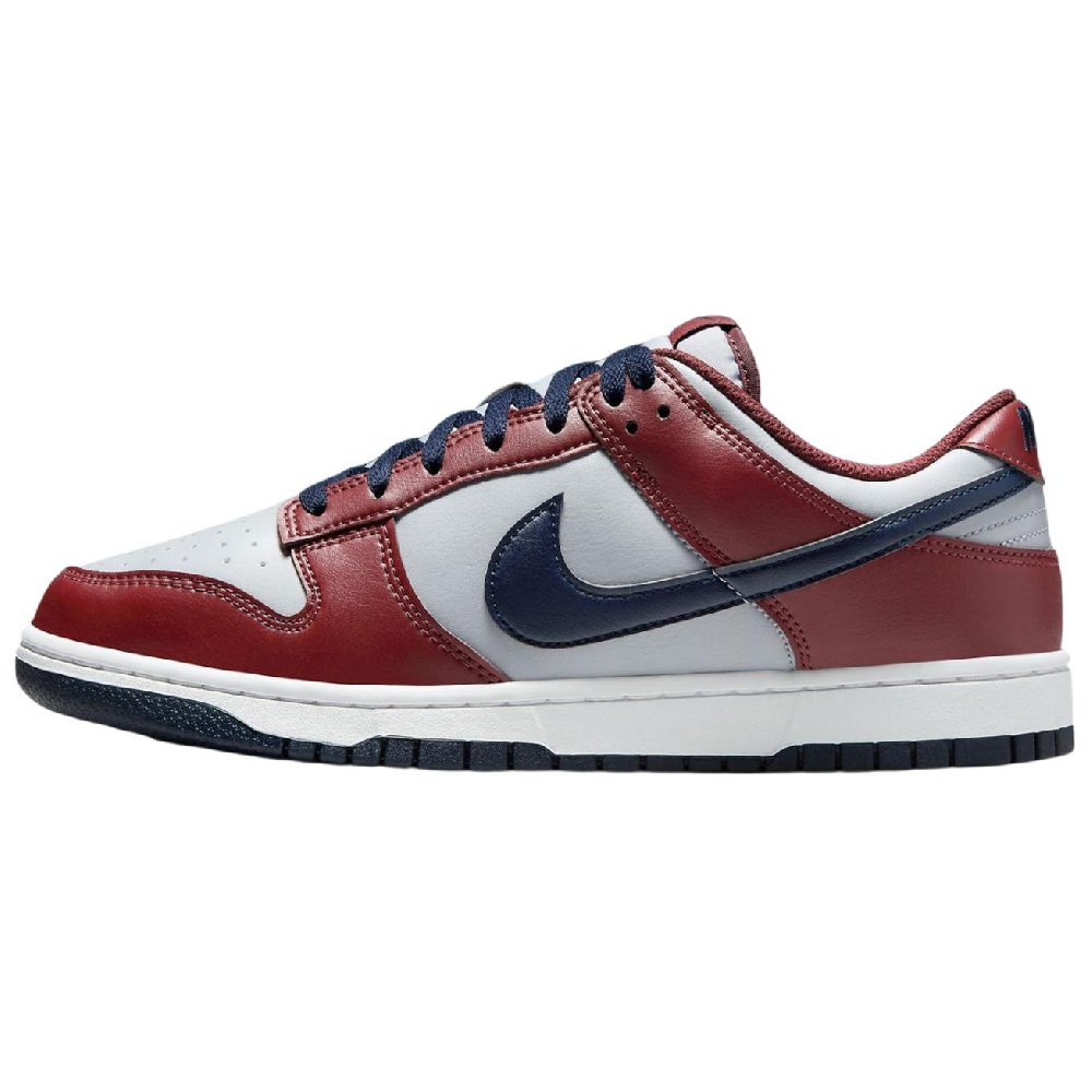 Nike Dunk Anti Slip Wear Resistant Low Top Skateboard Shoes Unisex Gray Red