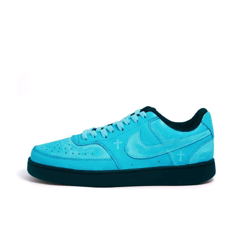 Nike Court Vision Slip Resistant Low Top Skateboard Shoes Unisex Blue Black