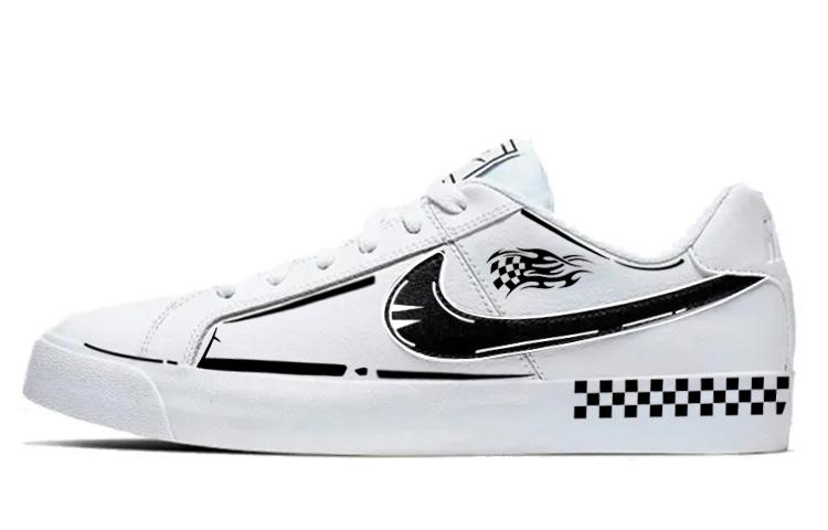 Nike Court Royale Low-Top Skateboard Shoes Unisex White Black