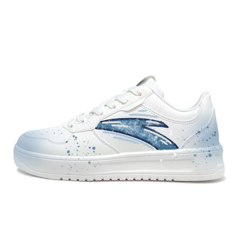 Anta Relaxed Cushioning, Wear Resistant Low top Skateboard Shoes Unisex Blue White