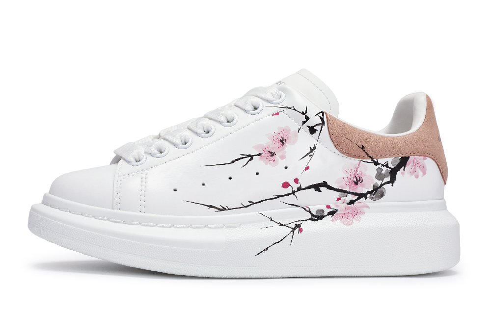 Alexander McQueen Casual Shoes Women's Low Top Black/Blue/Pink