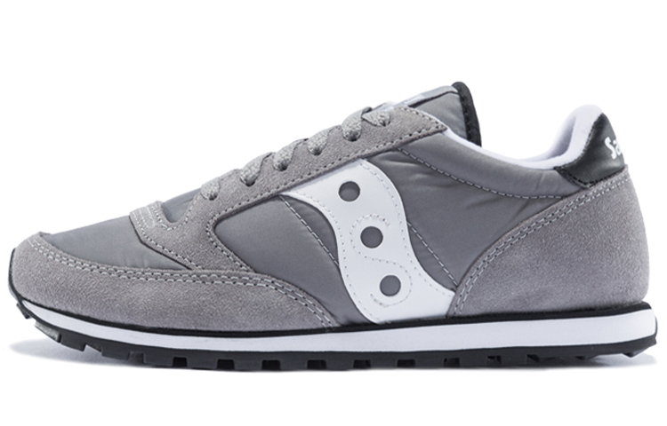 Saucony Jazz Series Cushioning, Abrasion Resistant, Breathable Support Low Top Running Shoes Women's Gray White
