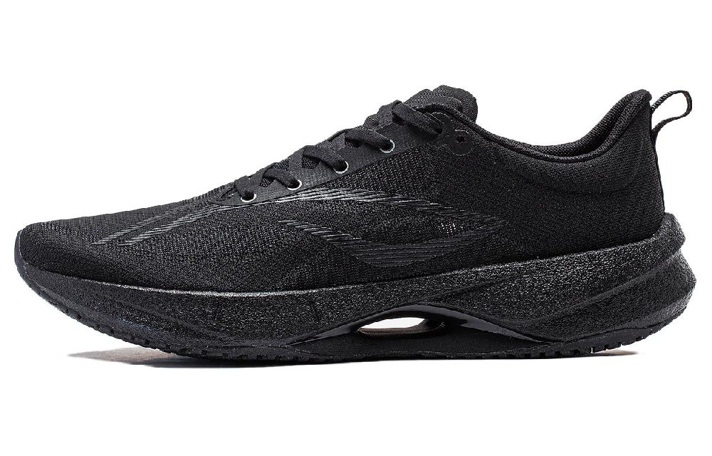 LiNing Super Light 21 Shock Absorbers Slip Resistant Abrasion Resistant Breathable Low top Running Shoes Men's Black