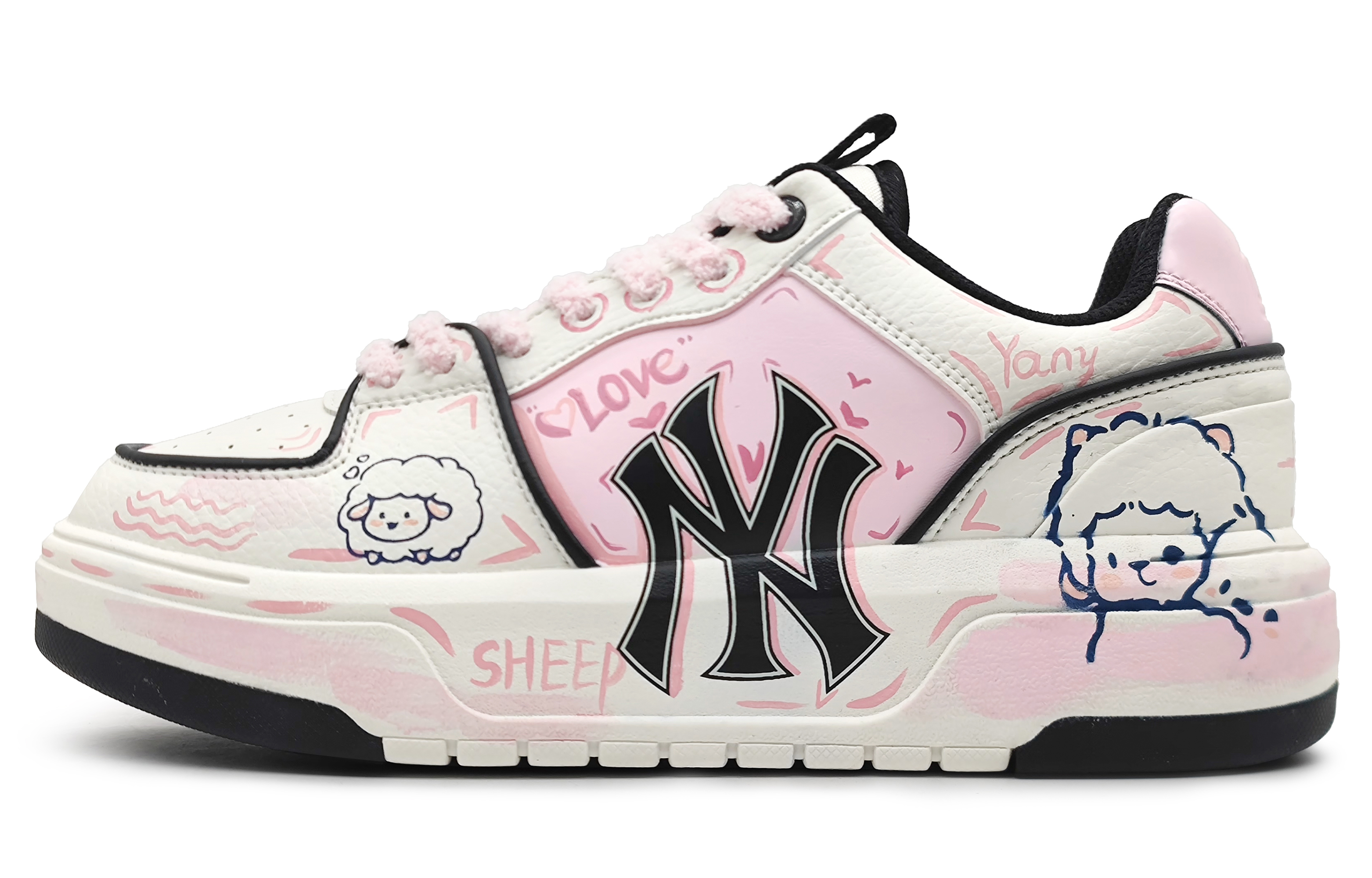MLB Chunky Liner Low-Top Skateboard Shoes Unisex Pink