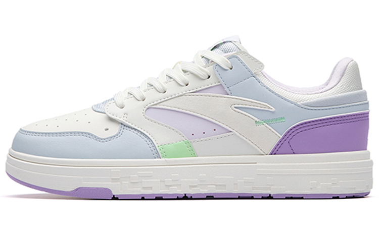 Anta Wear resistant And Lightweight Low Top Skateboard Shoes Women's White Blue Purple