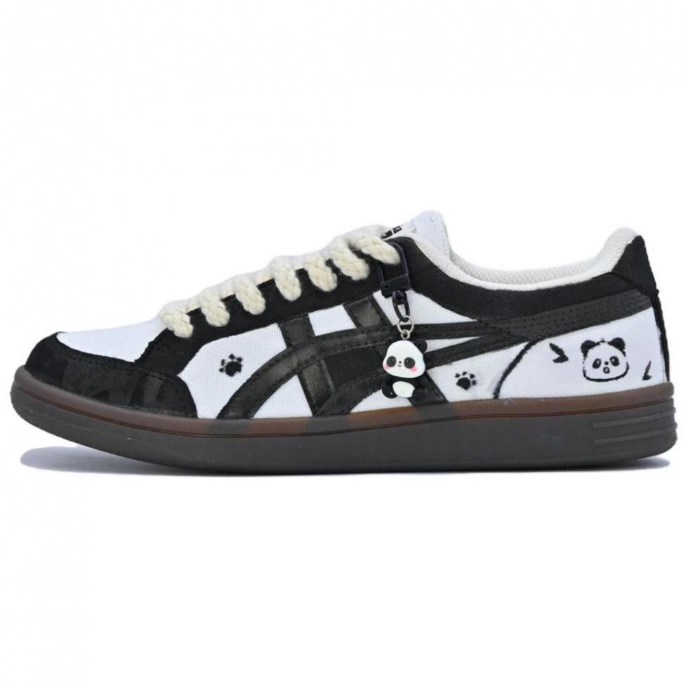 Onitsuka Tiger Advanti Panda Coverage Balance Lightweight Slip-Resistant Low-Top Skateboard Shoes Unisex Black White
