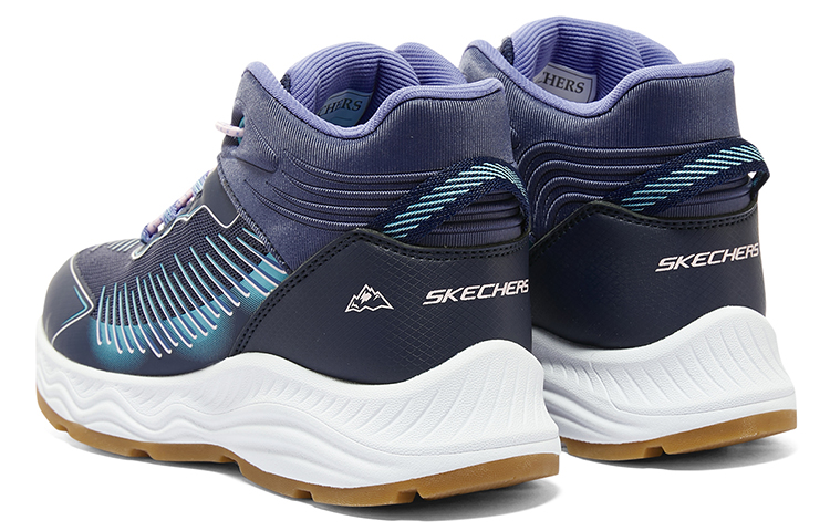 Skechers Girls Thermal Abrasion Resistant Short Snow Boots Women's Marine Blue Lavender