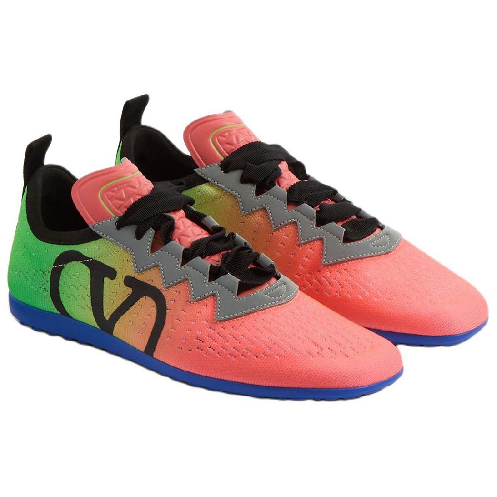 Valentino Chromathon Low Top Casual Shoes Women's Pink Green
