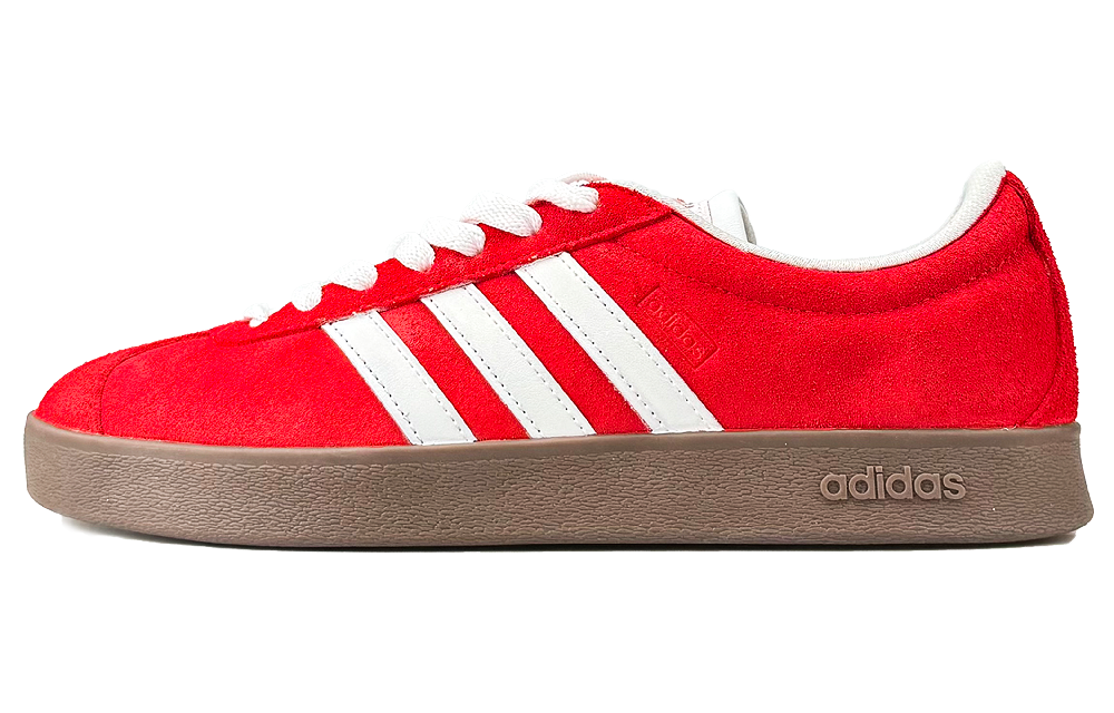 Adidas VL COURT 2.0 Wear resistant And Lightweight Low top Skateboard Shoes Women's White Red