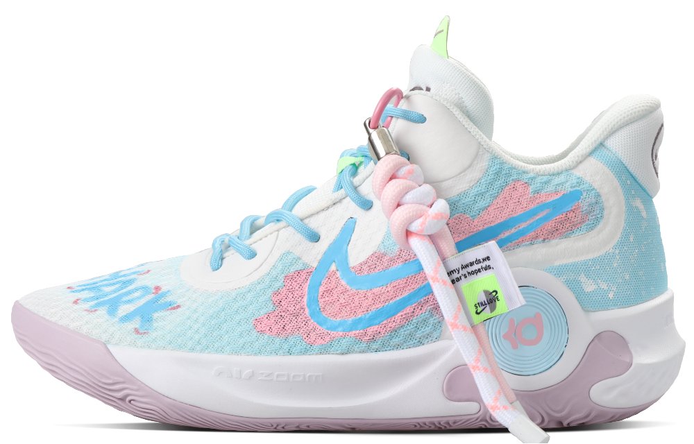 Nike KD Trey 5 IX Basketball Shoes Unisex Mid-Top Blue/Pink