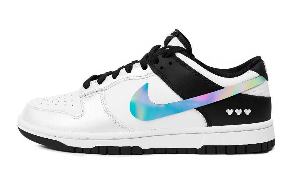 Nike Dunk Anti-Slip Wear-Resistant Low-Top Skateboard Shoes Unisex Black White