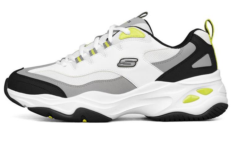 Skechers D Lites 4.0 Low Dad Shoes White/Black/Grey