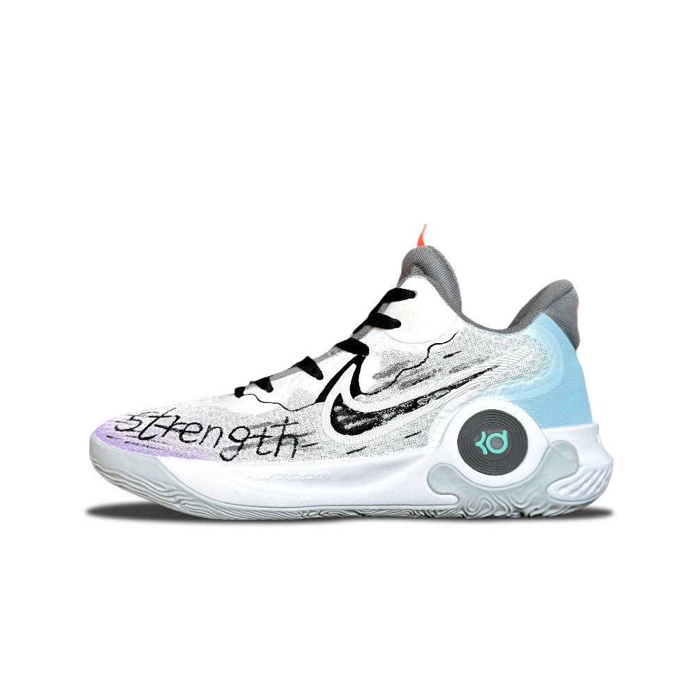 Nike KD Trey 5 Cushioning Anti-Slip And Wear-Resistant Coverage Support Mid-Top Basketball Shoes Unisex Blue White Gray