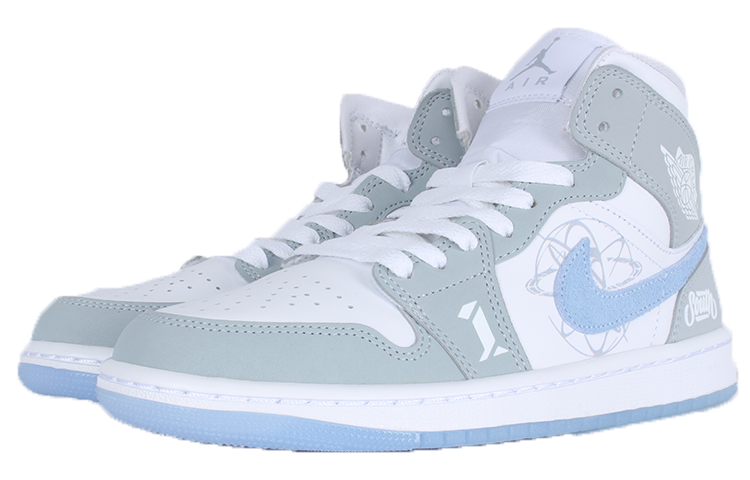 Jordan Air Jordan 1 Mid-Top Vintage Basketball Shoes Women's Ice Blue купить в интернет-магазине Yoocart с быстрой доставкой по России.