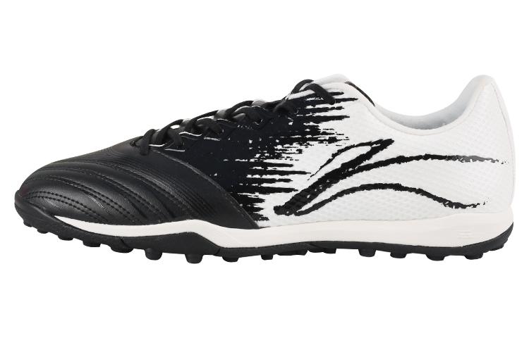 LiNing AG Rubber Short Studs Artificial Ground Anti Slip Wear Resistant Soccer Shoes Men's White Black