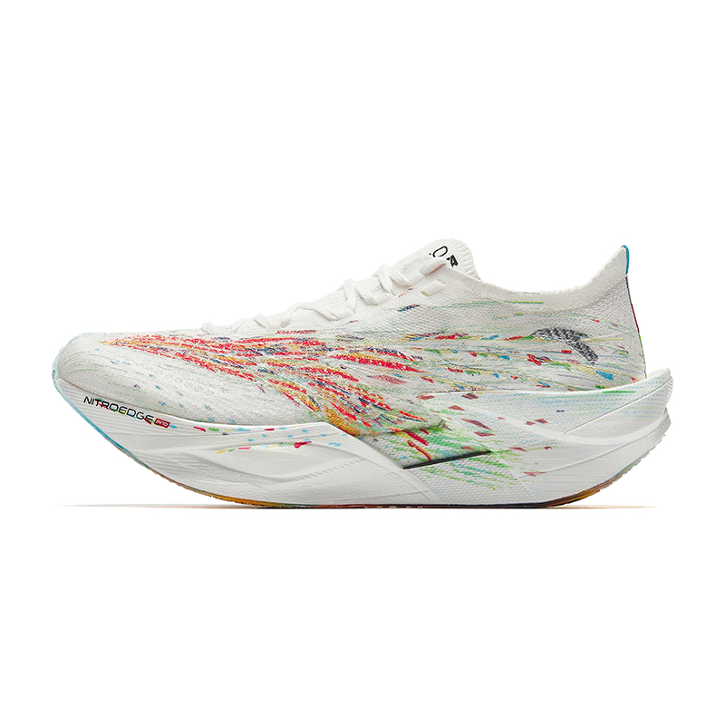 ANTA C202 6.0 PRO Running Shoes Women's Low Top Papyrus White, Fiery Red, Fluorescent Equatorial Green
