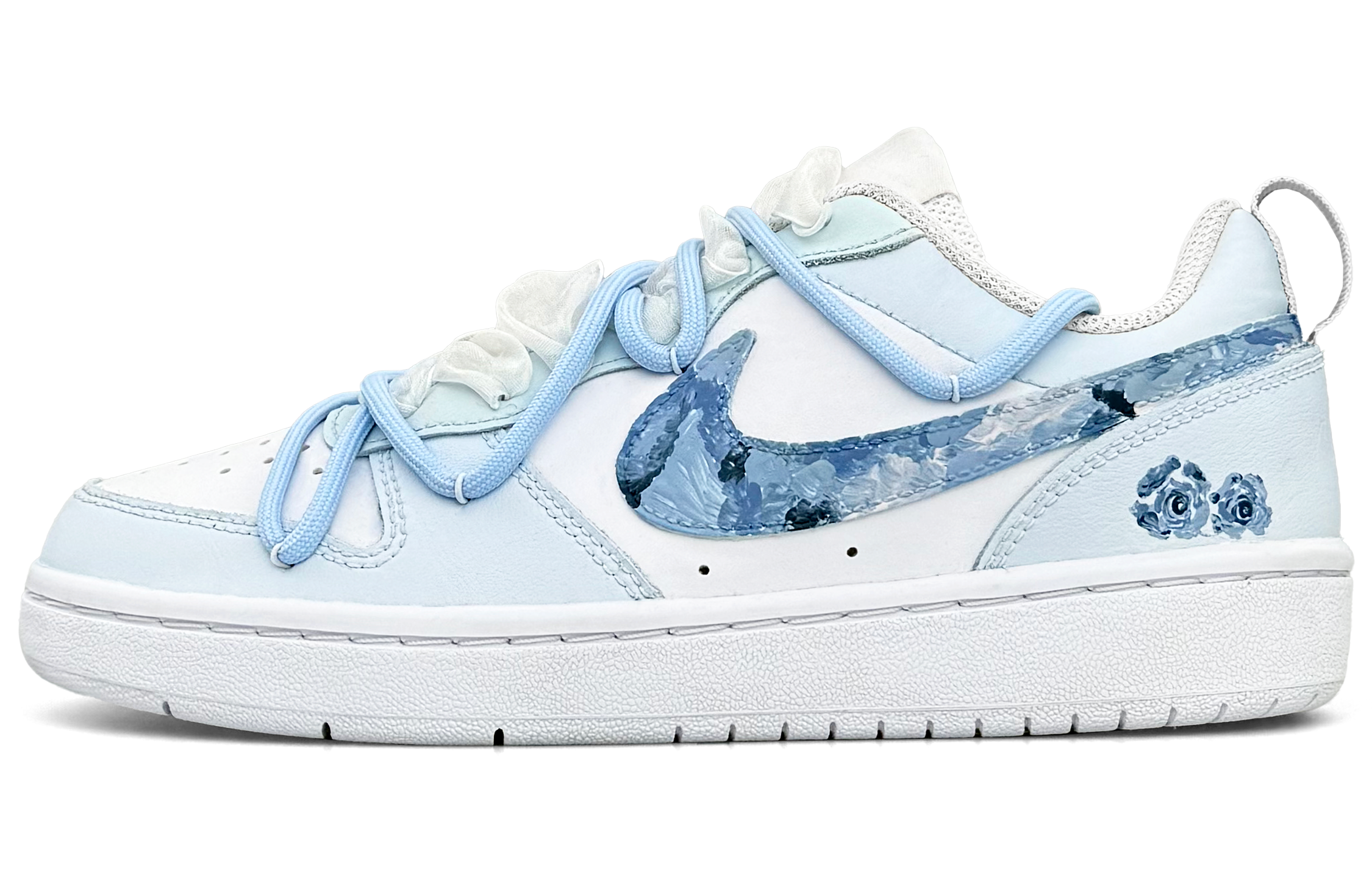 Nike Court Borough 2 Low-Top Skateboard Shoes Women's Blue