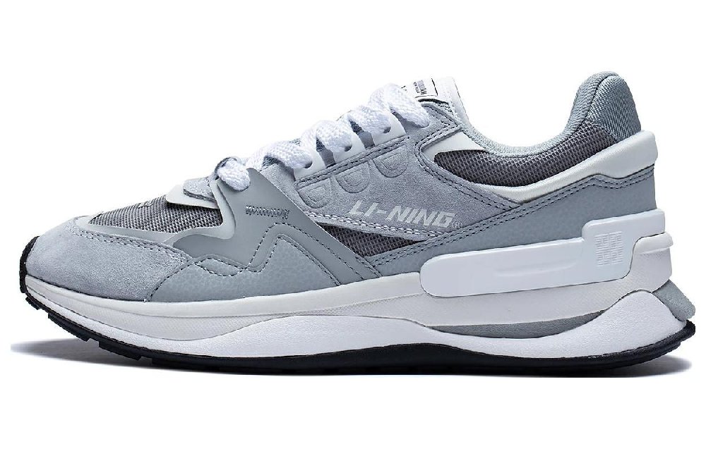 LiNing 001 Innocence V2 Innocent V2 Durable Breathable Low-Top Sports Casual Shoes Gray White