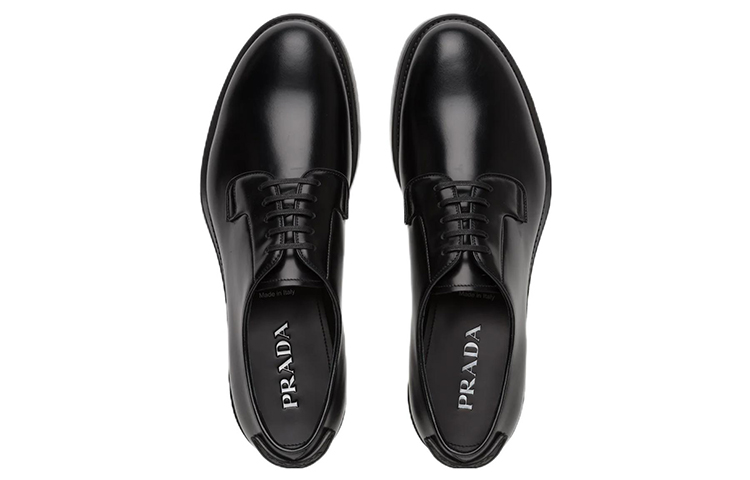 PRADA Brushed-leather Lace-up Shoes купить в интернет-магазине Yoocart с быстрой доставкой по России.