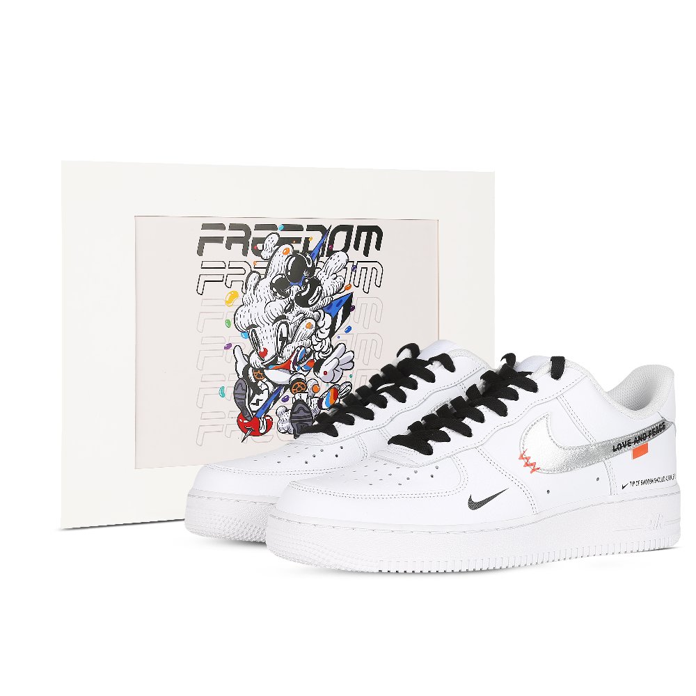 Nike Air Force 1 Low Year Of The Dragon Limited Edition Fortune Arrives Low-Top Skateboard Shoes GS Silver White