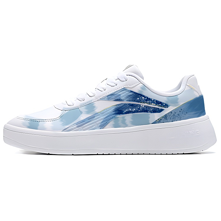 LiNing Slip Resistant, Abrasion Resistant, Lightweight Low Top Skateboard Shoes Men's Sky Blue