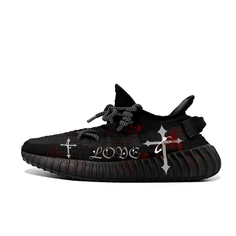 Adidas Originals Yeezy Boost 350 V2 Forbidden Love Cushioning, Wear Resistant Low top Casual Shoes Unisex Black