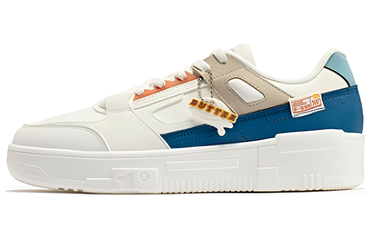 361° Lightweight Low-Top Skateboard Shoes Men's White Cyan